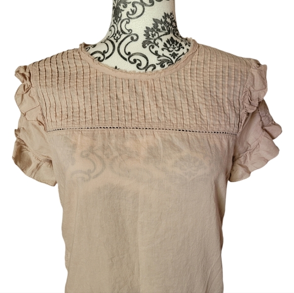 Maison Scotch short ruffle sleeve blouse size 1/small - Picture 2 of 12